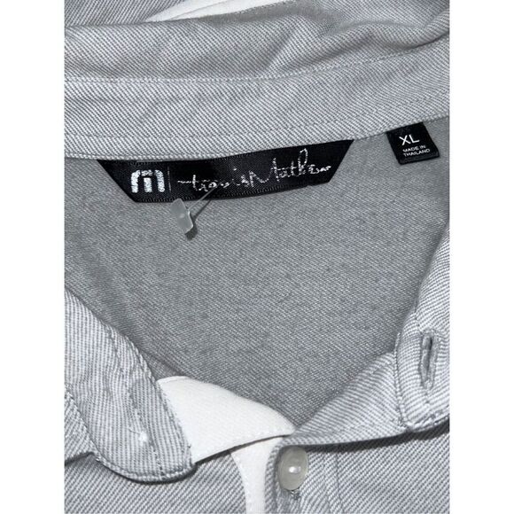 Travis Mathew Ice Gray Homer Golf Polo Shirt Size XL #26 - Picture 5 of 5